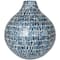 14" Blue Mother of Pearl Handmade Mosaic Inspired Vase